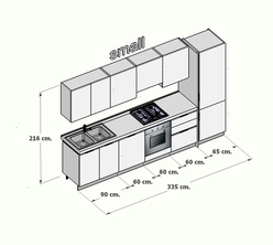 prezzo della composizione small cucina ged velvet
