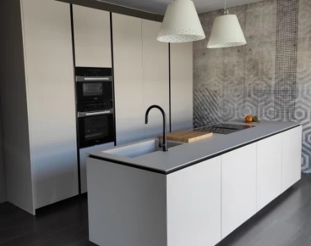 cucina isola obliqua ernestomeda